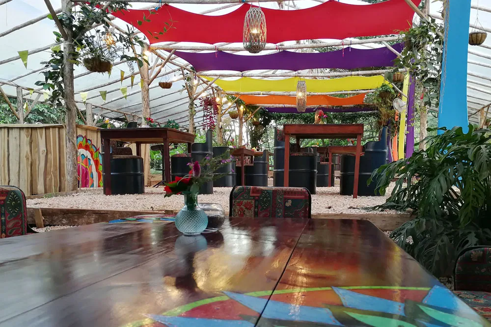 Wonderland, the farm-to-table restaurant and tropical greenhouse at Rancho Delicioso